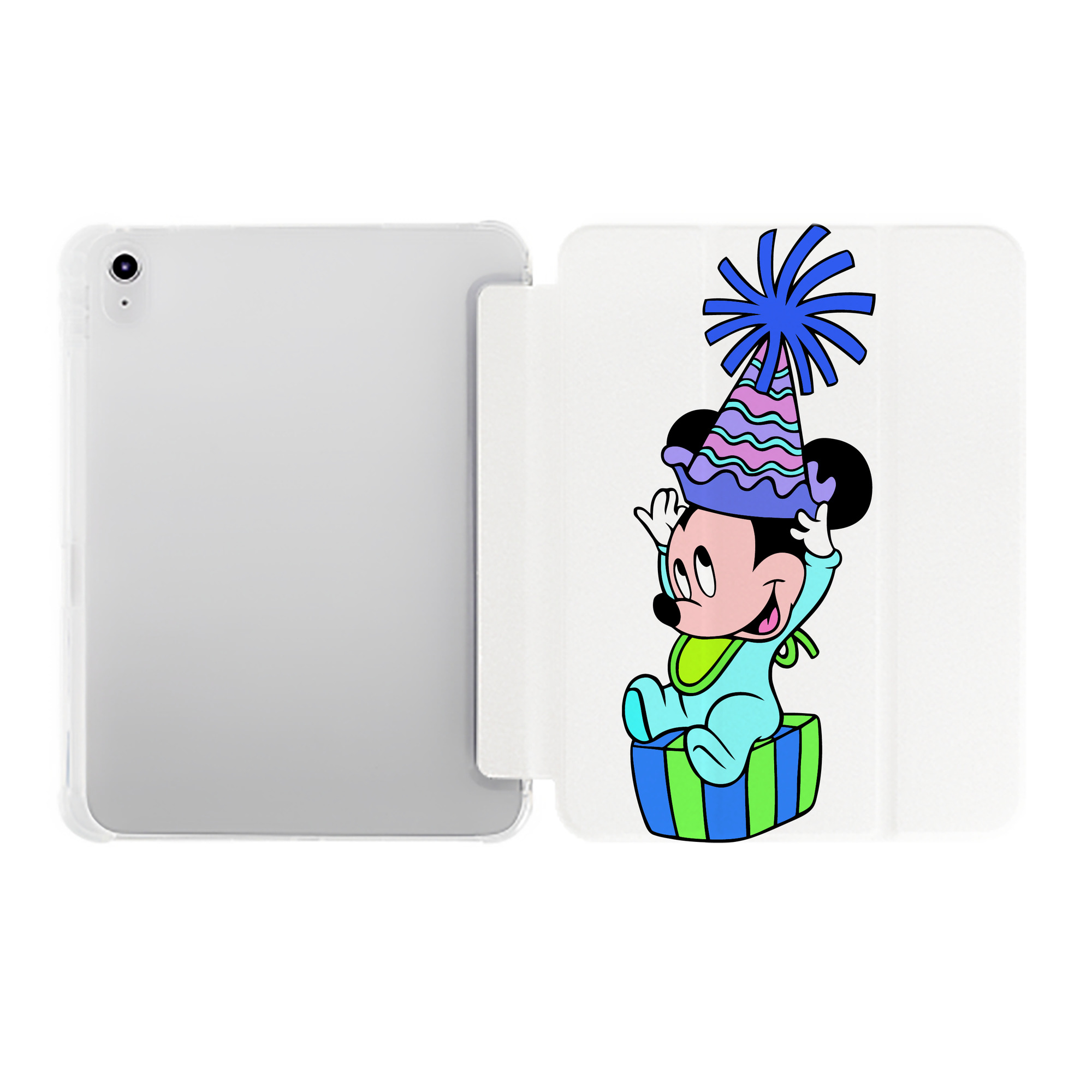 （画像用） ミッキーマウス Mickey Mouse IPad ケース ペン収納付き 三つ折りスタンド PUレザー×シリコン 対応機種9.5/10.5/10.9インチ